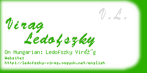 virag ledofszky business card